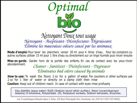 Optimal Bio - Enzymatic all-purpose cleaner